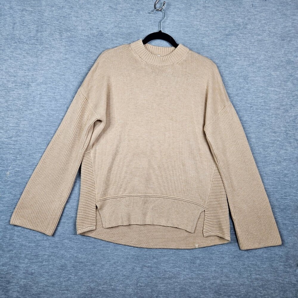 Lululemon‎ Women's Tan Total Ellipse Sweater Cashmere Long Sleeve Size M/L